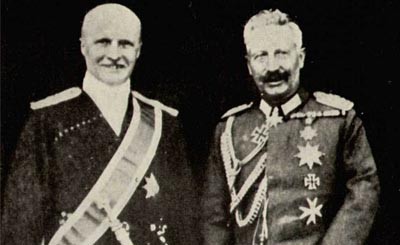 Гетман Скоропадский (слева) и кайзер Вильгельм II