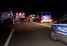 На федеральной трассе загорелся автобус со школьниками