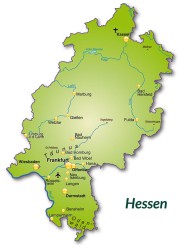 Landkarte von Hessen