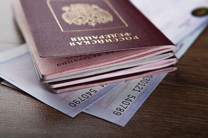 passport in the train tickets