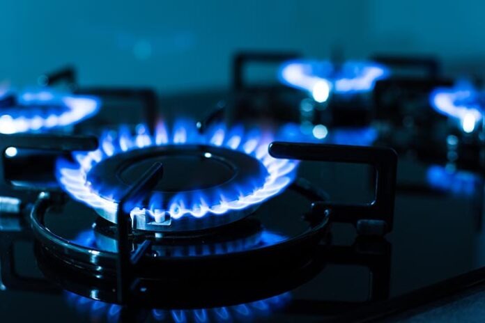 FLames of gas stove (shallow DOF)