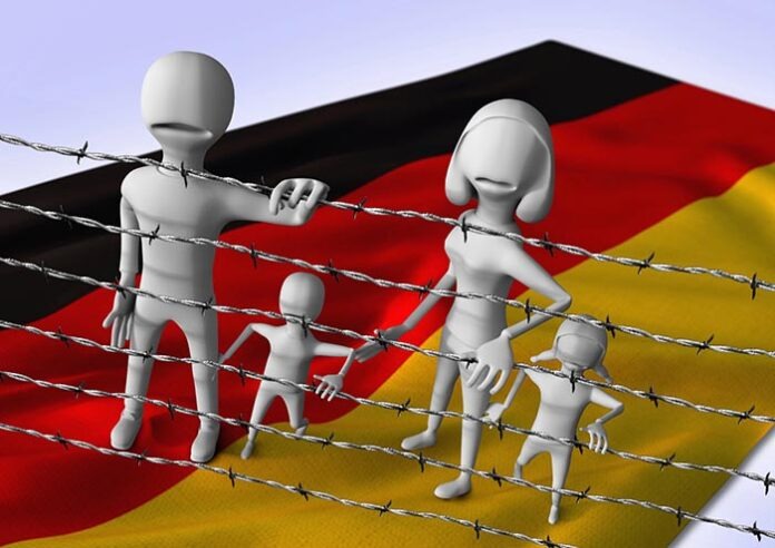 migration to europe concept - crisis in Germany
