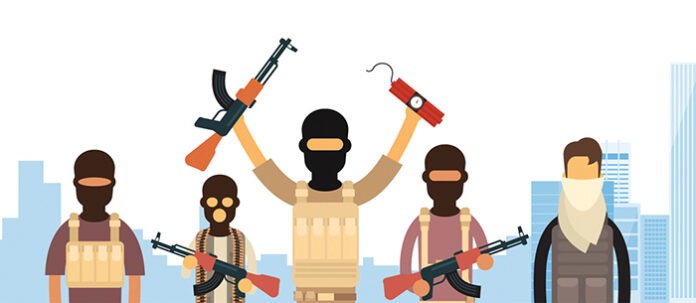 Terrorist Group Over City View Banner