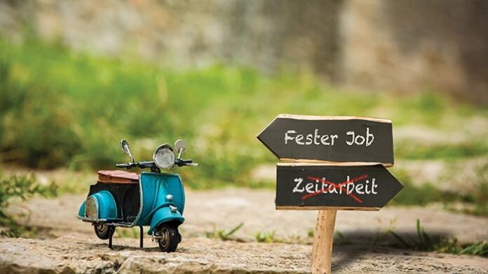 Signposts the direct way to permanent job versus temporary work