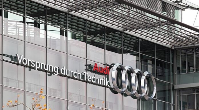 ingolstadt, bavaria/germany - 20 11 19: audi main car factory in ingolstadt germany